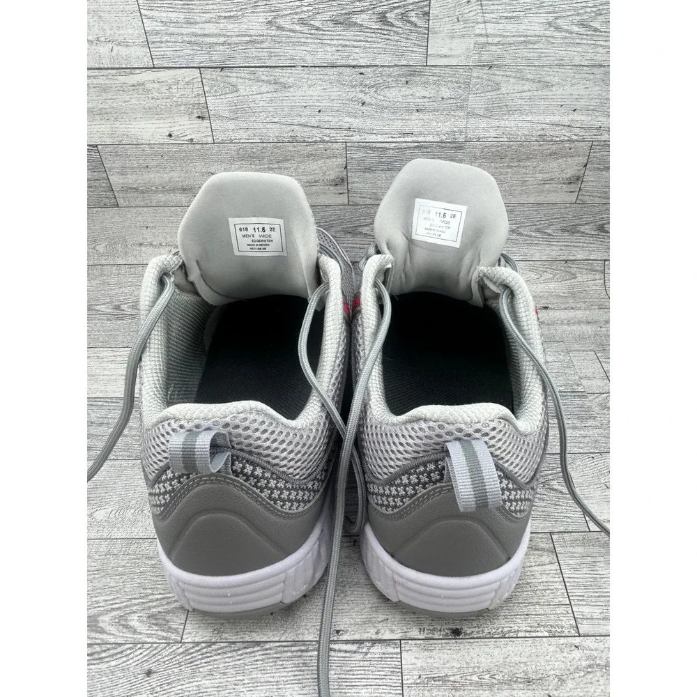 Orthofeet Edgewater 618 Men Sz Wide 11.5 2E Gray Mesh Walking‎ Shoes Sneakers